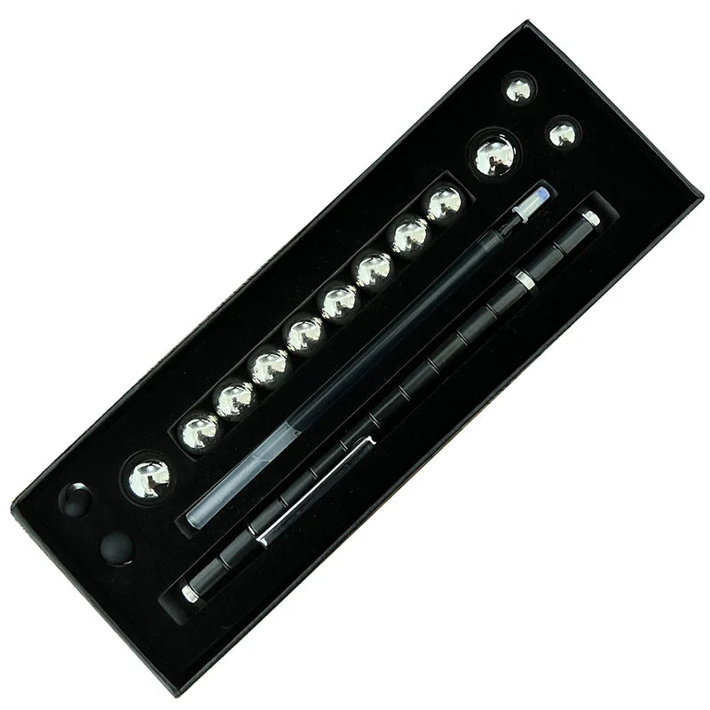 Decompression Magnetic Metal Pen, Multifunction Writing Magnet Ballpoint Pen-festivesl