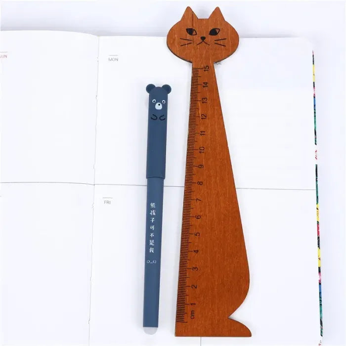 4 Pcs/Set Best Japanese Erasable 0.35 mm Gel Pen Kawaii Pig Bear Cat and Mouse