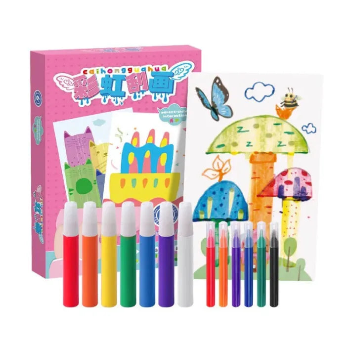DIY Rainbow Dot Scratch Painting Kit