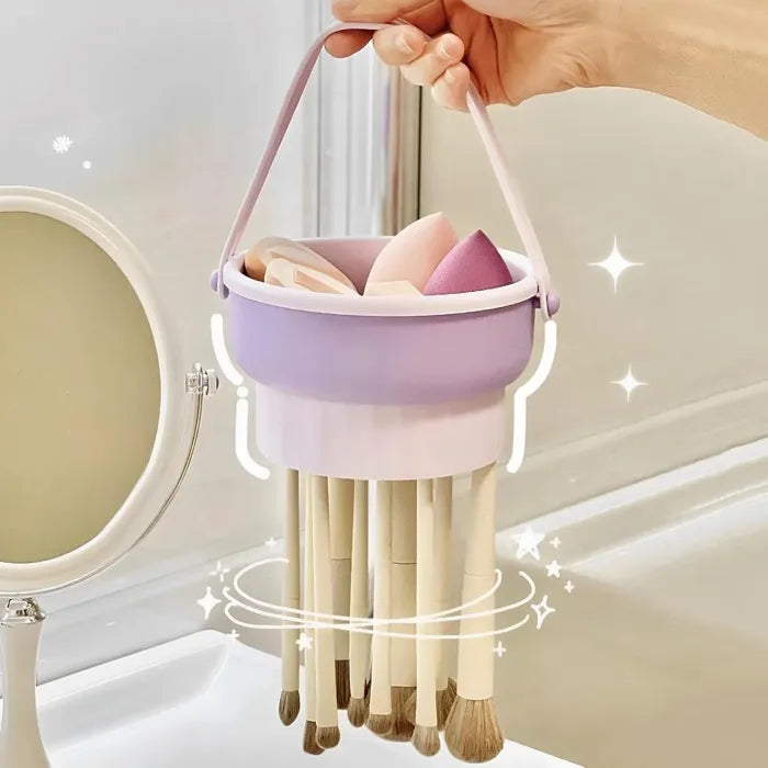 3 in 1 Silicone Makeup Brush Organizer