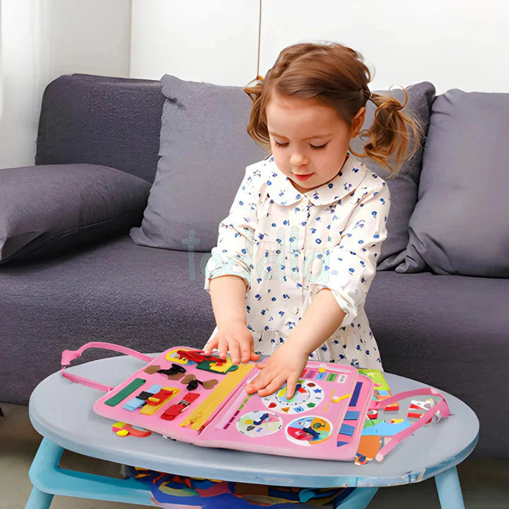 Montessori Busy Board, early childhood education, life skills