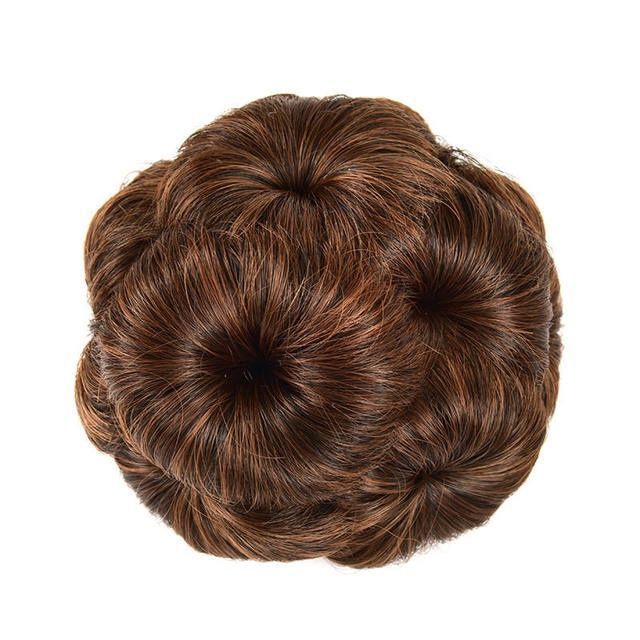 Fluffy Flower Bun Wig