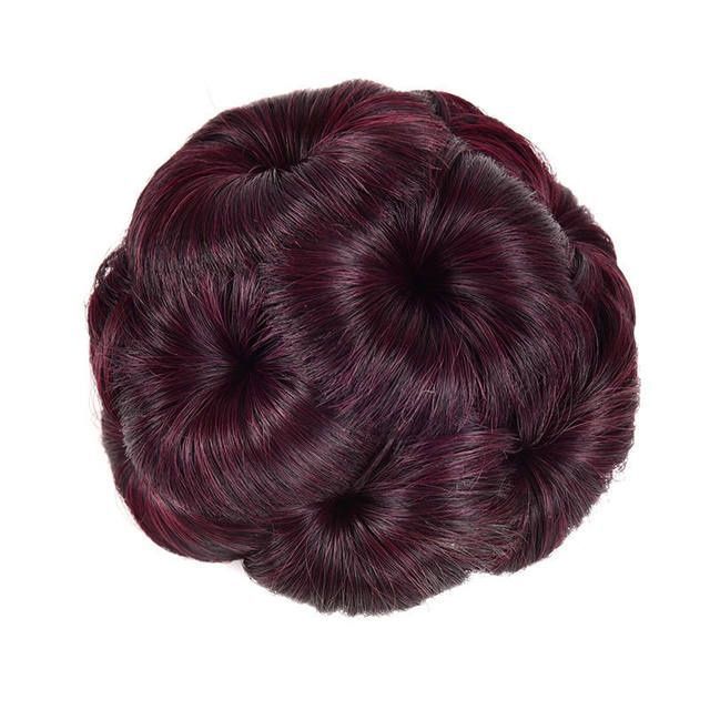 Fluffy Flower Bun Wig