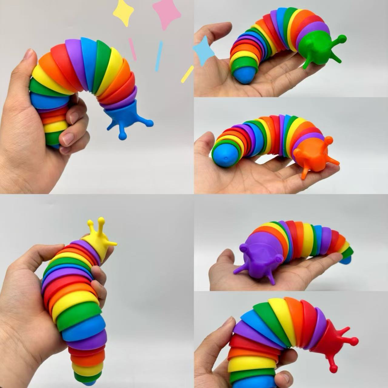 Rainbow Caterpillar Fidget Toy for Kids