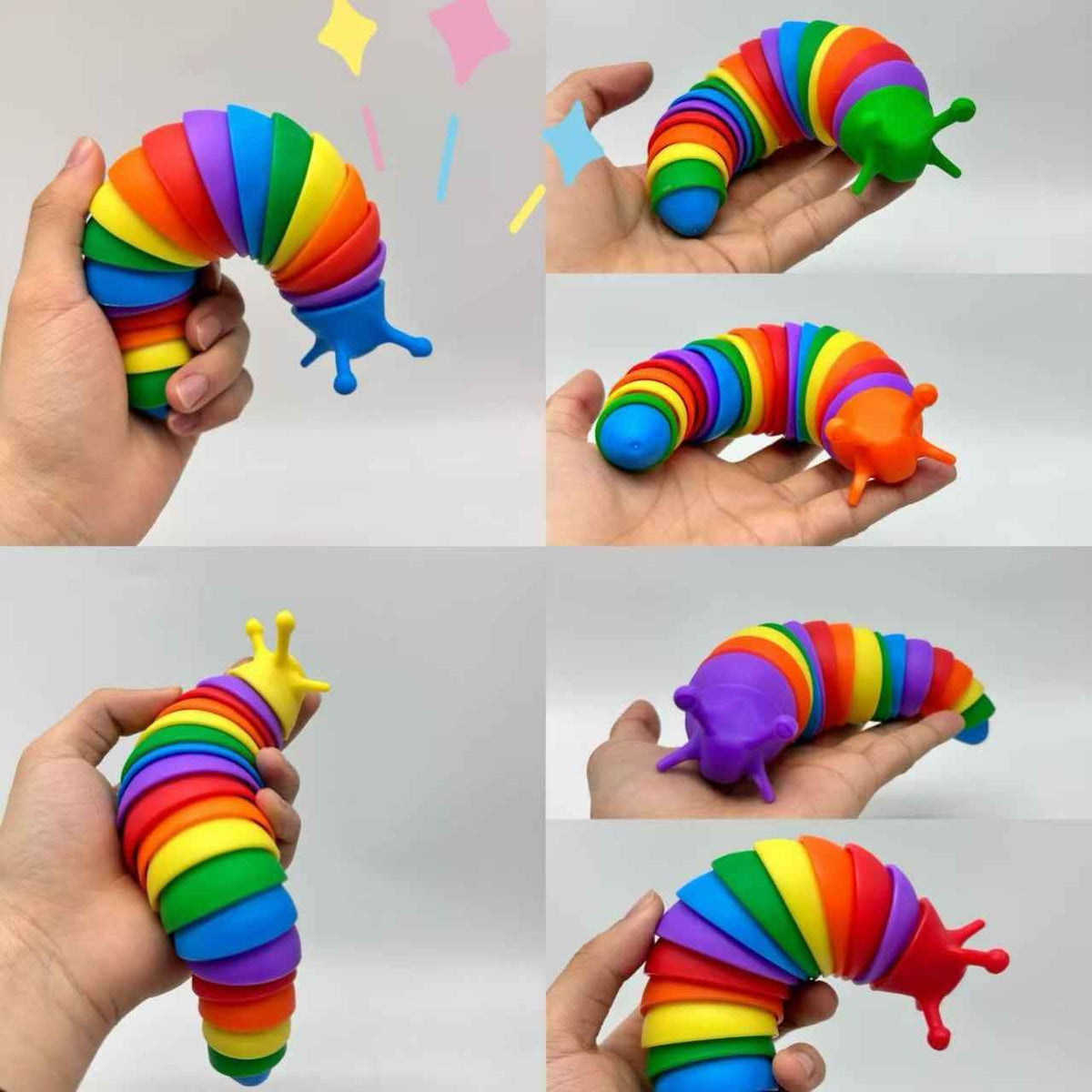 Rainbow Caterpillar Fidget Toy for Kids