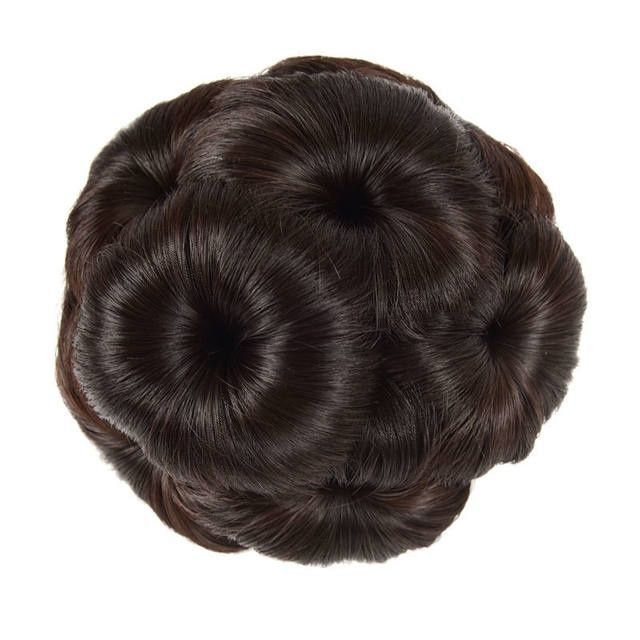 Fluffy Flower Bun Wig