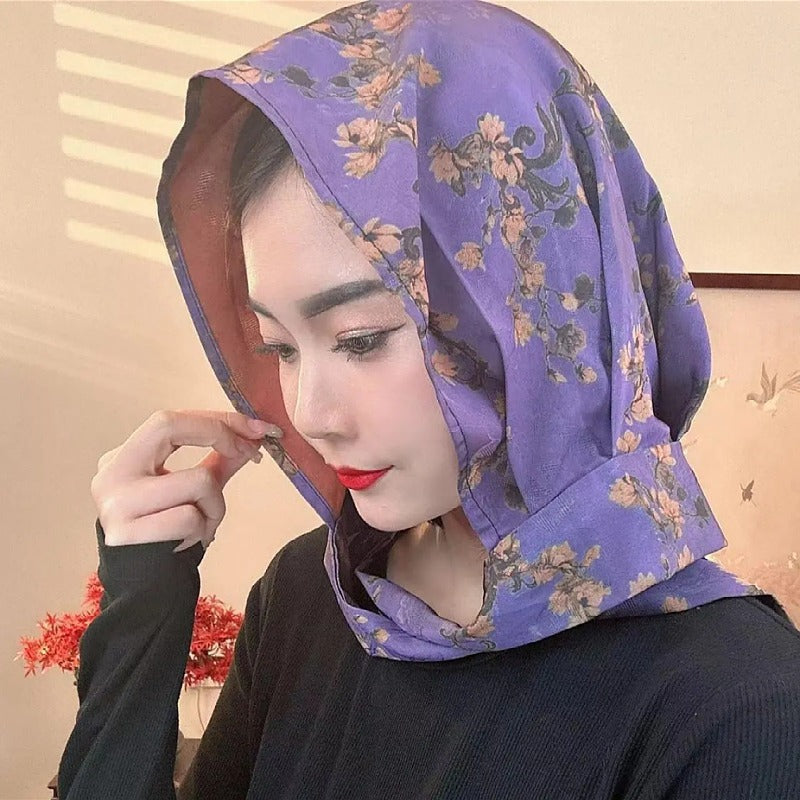 Women's Ribbed Satin Headscarf Hat – Fashionable Sun Protection & Elegant Head Cover