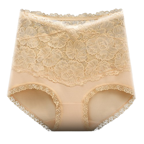 Pure cotton high-waist sexy lace women’s briefs