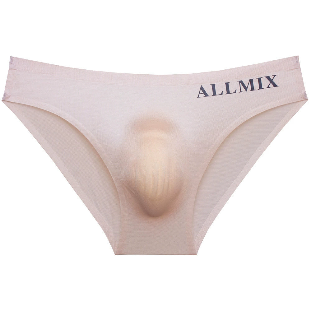Sexy transparent breathable comfortable 3D ice silk underwear for men