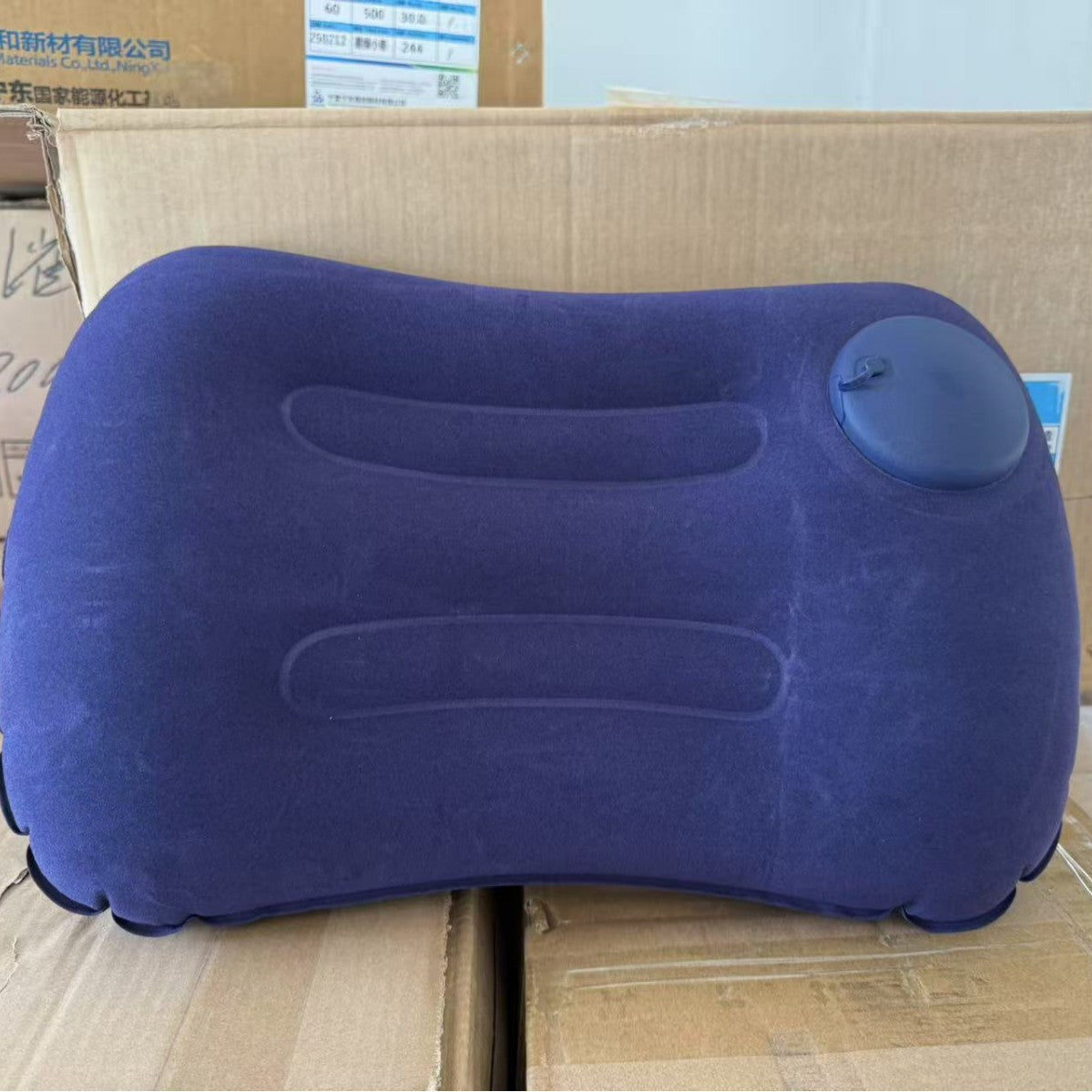 Foldable Press-to-Inflate Travel Back Pillow