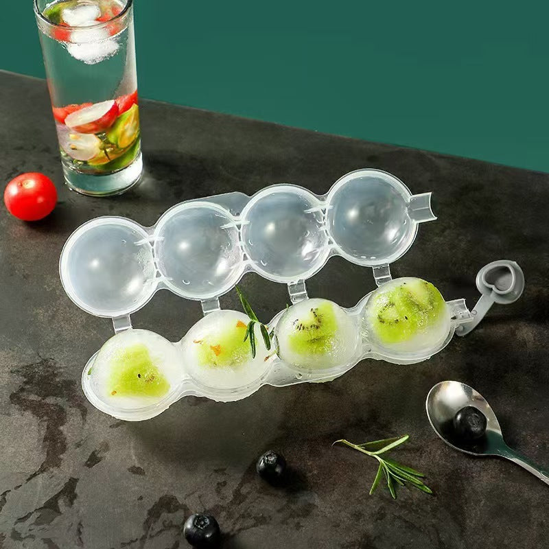 4-Cavity Round Ice Ball Mold
