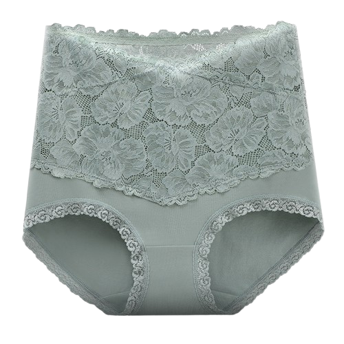 Pure cotton high-waist sexy lace women’s briefs