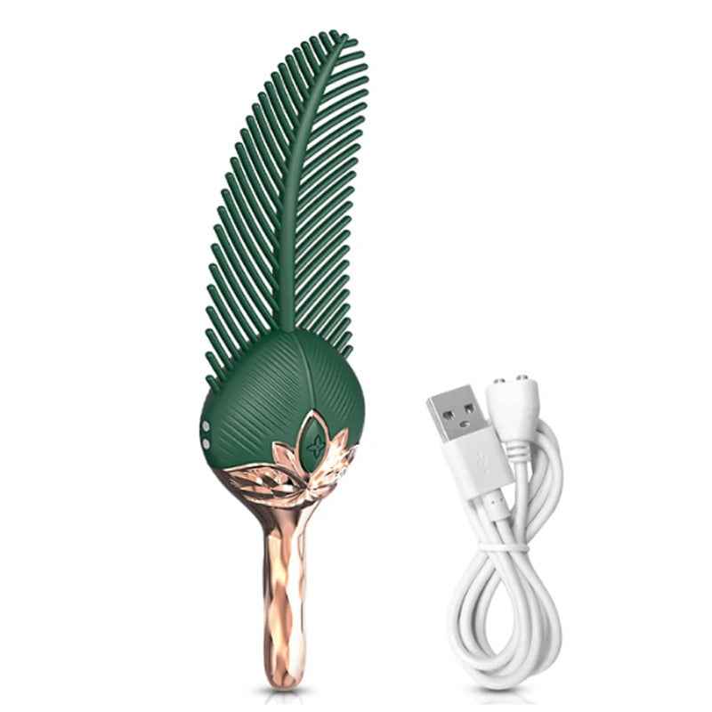 Vibrating feather decorative ornament