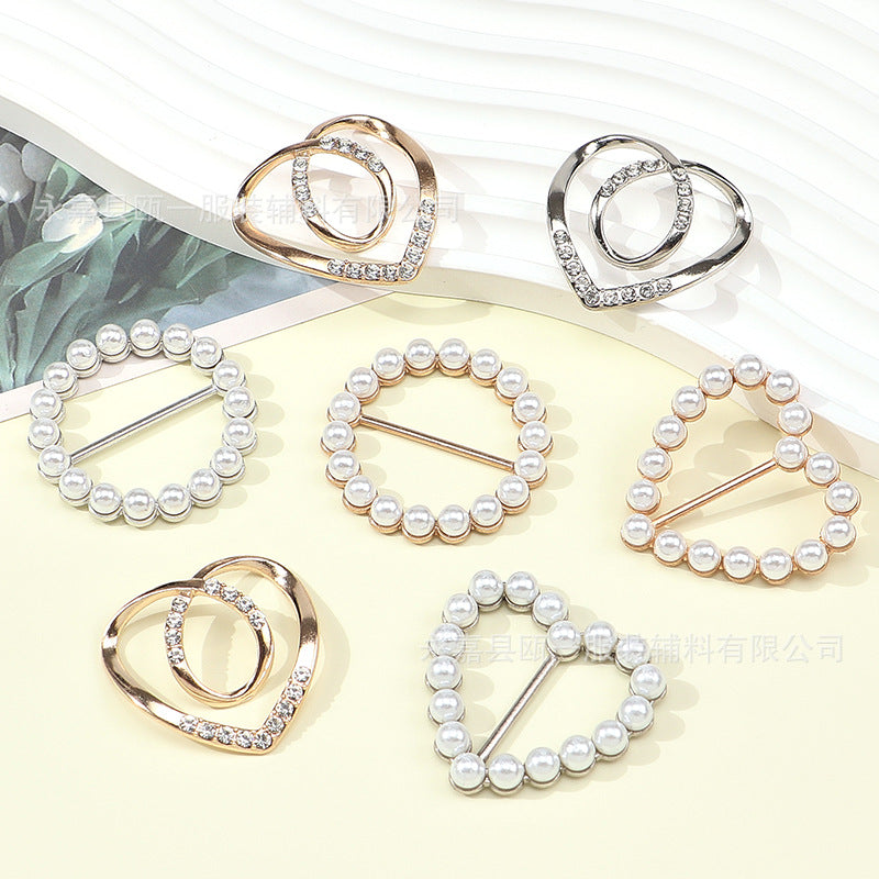 6pcs Sparkling Rhinestone Hollow T-Shirt Clips