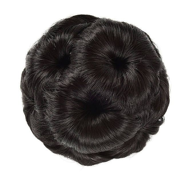 Fluffy Flower Bun Wig