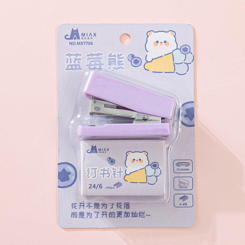 Portable cartoon mini stapler set