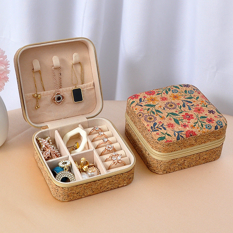 Earring & Ring & Necklace Storage Box, Retro Pattern