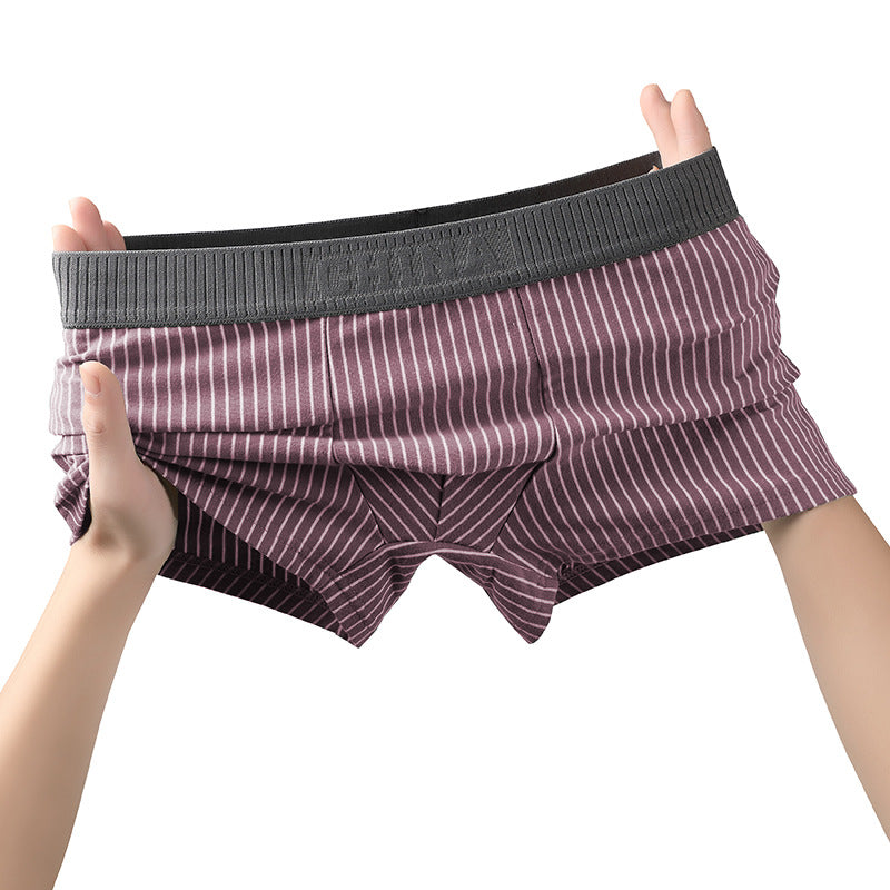 Men's cotton striped briefs
