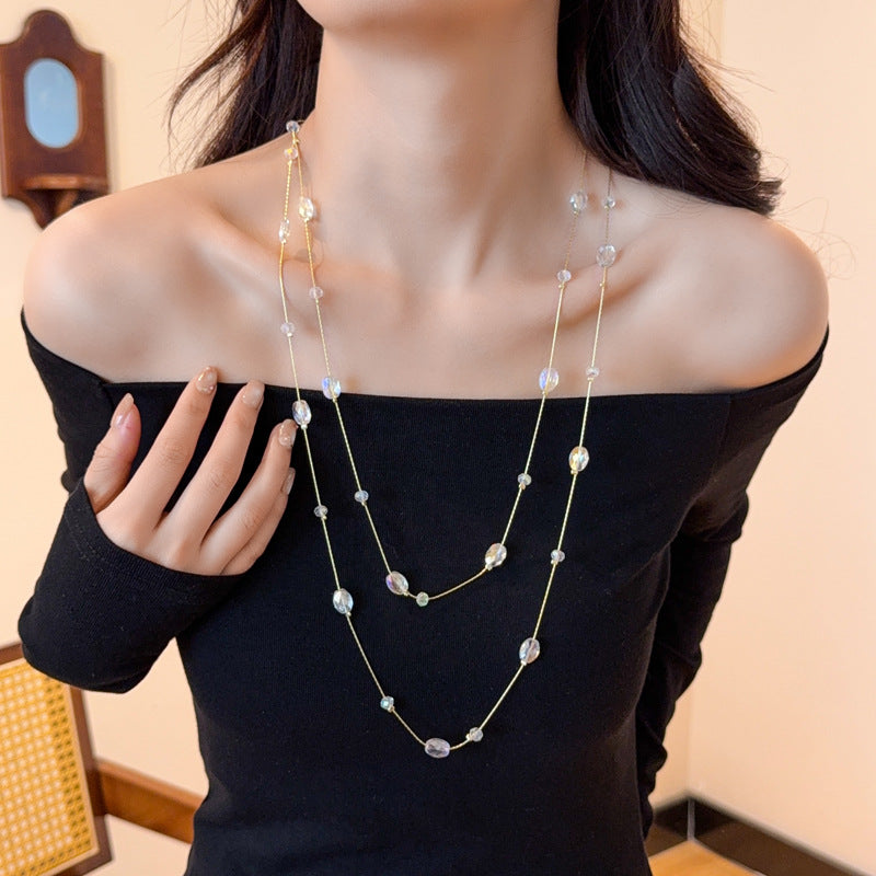 Korean fashion multi-layered pearl necklace