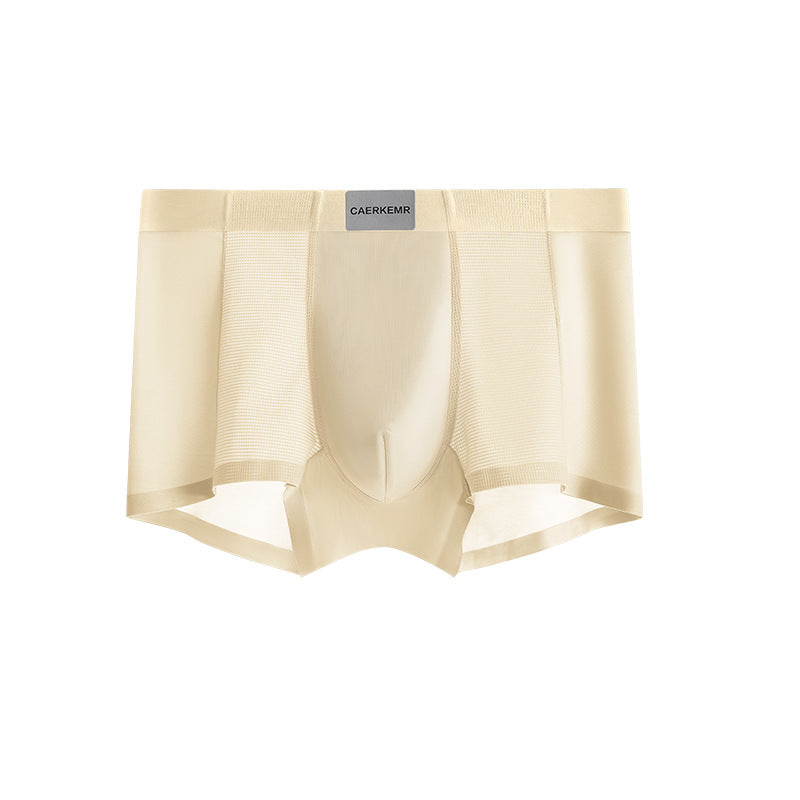 High Quality-Men’s Cool Touch Satin Mesh Underwear Boxer Briefs