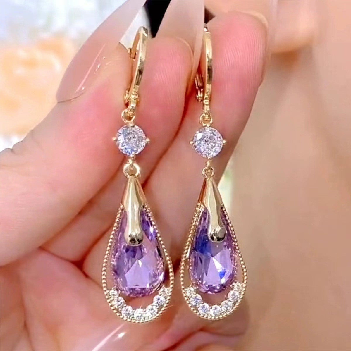 Cat's Eye Stone Stud Earrings