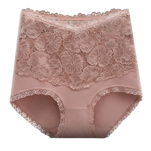 Pure cotton high-waist sexy lace women’s briefs