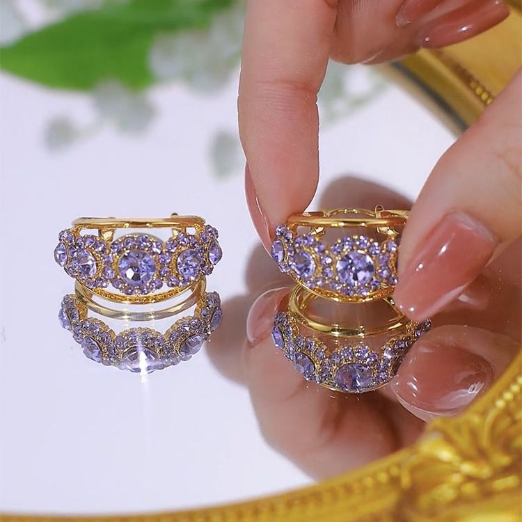 Diamond Zircon Earrings