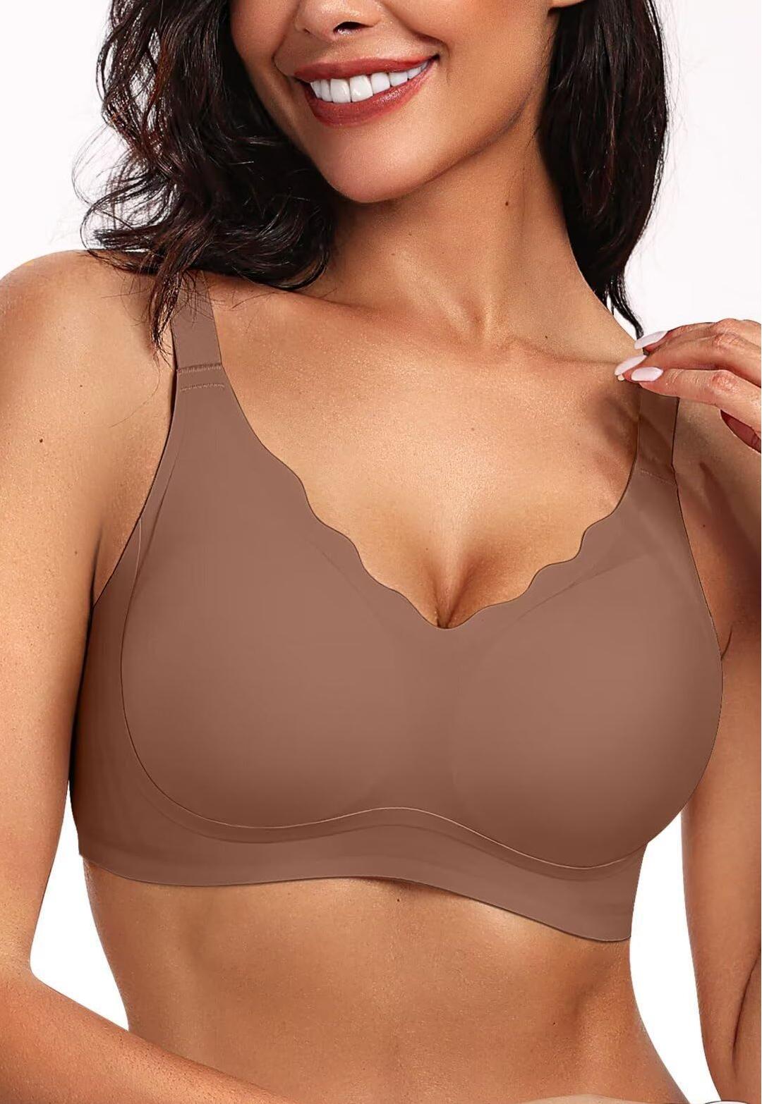 Gathering Seamless Side-support Plus Size Women's Bra