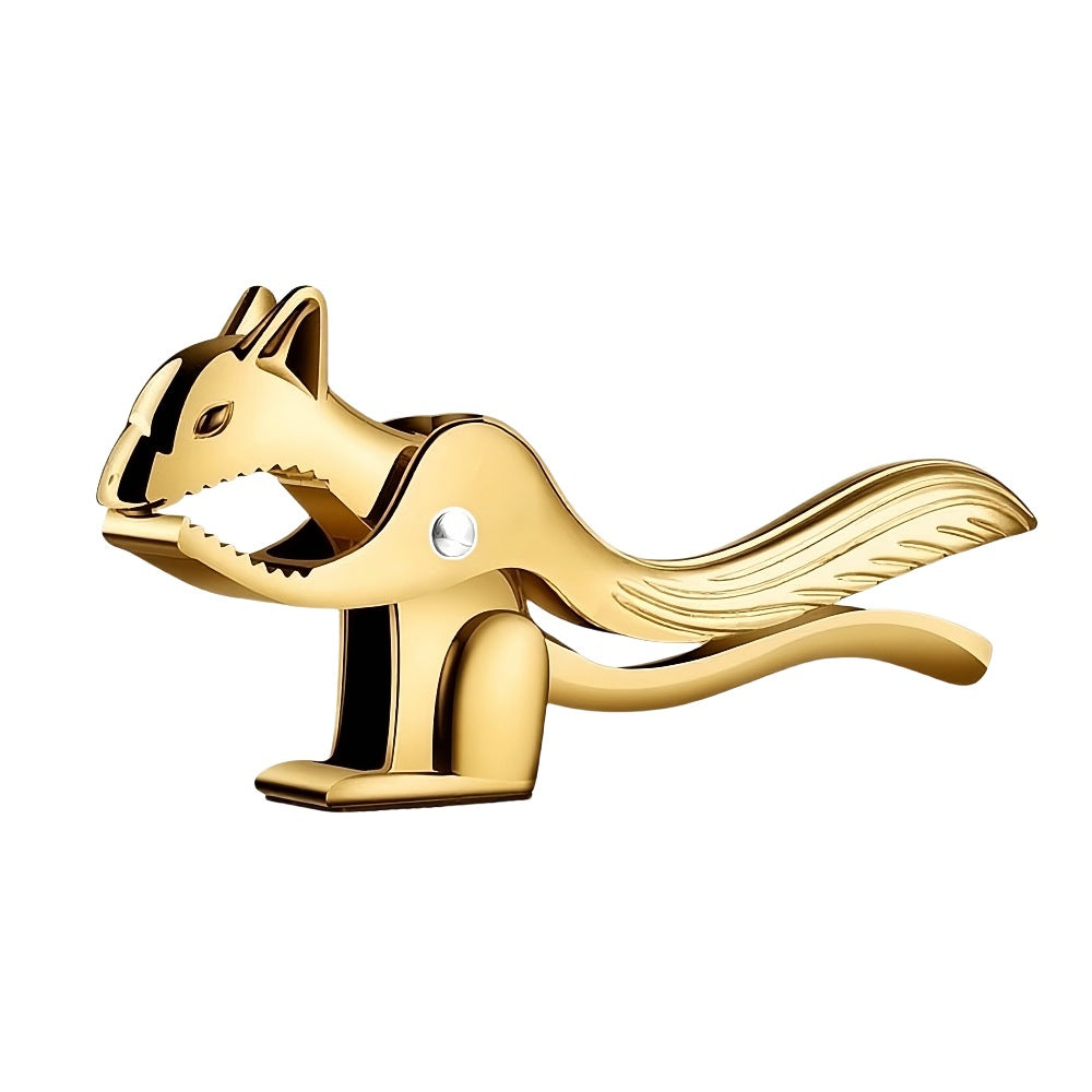 Zinc Alloy Squirrel-Shaped Nutcracker – Metal Walnut Cracker & Nut Shell Opener Kitchen Tool