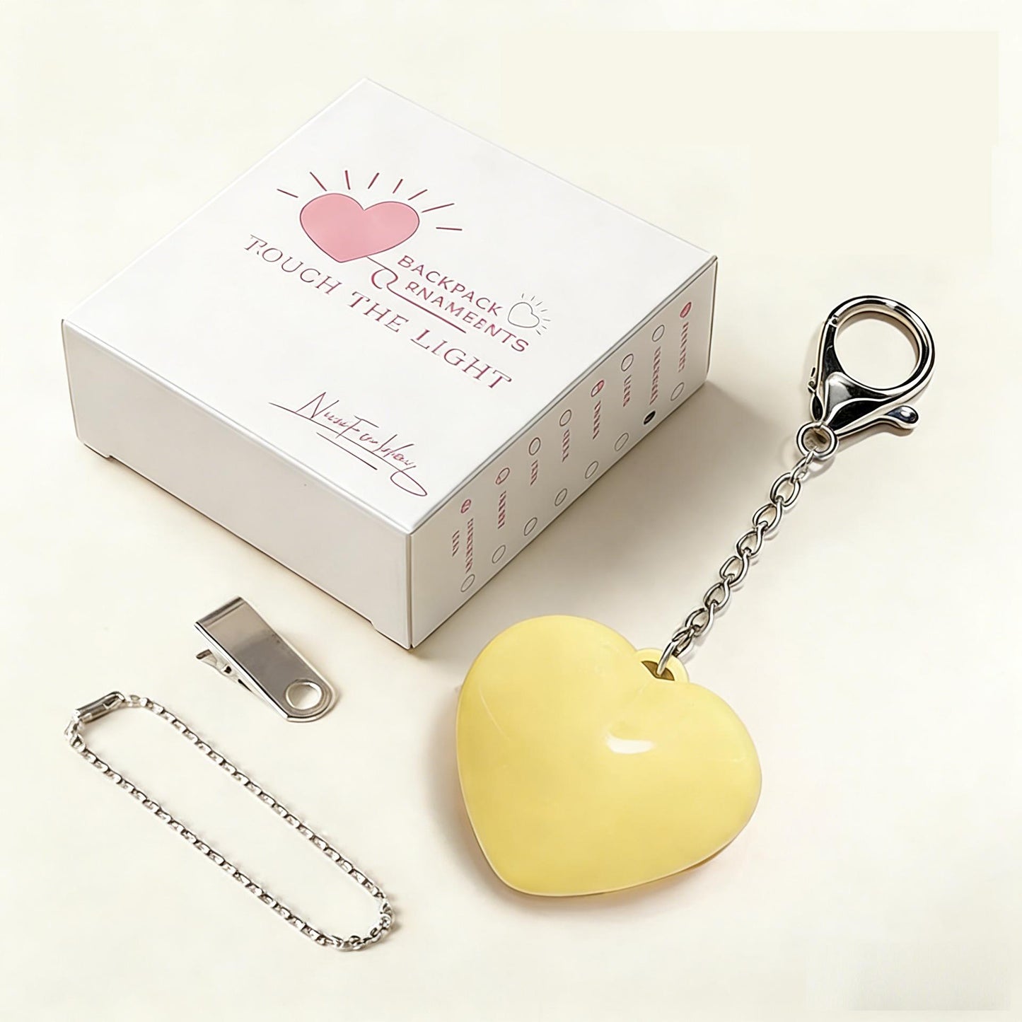 ✨❤️Love Sensor Light Keychain – Drop in Your Bag, Touch to Light Up, Easy to Find Items in the Dark, Bag Essential