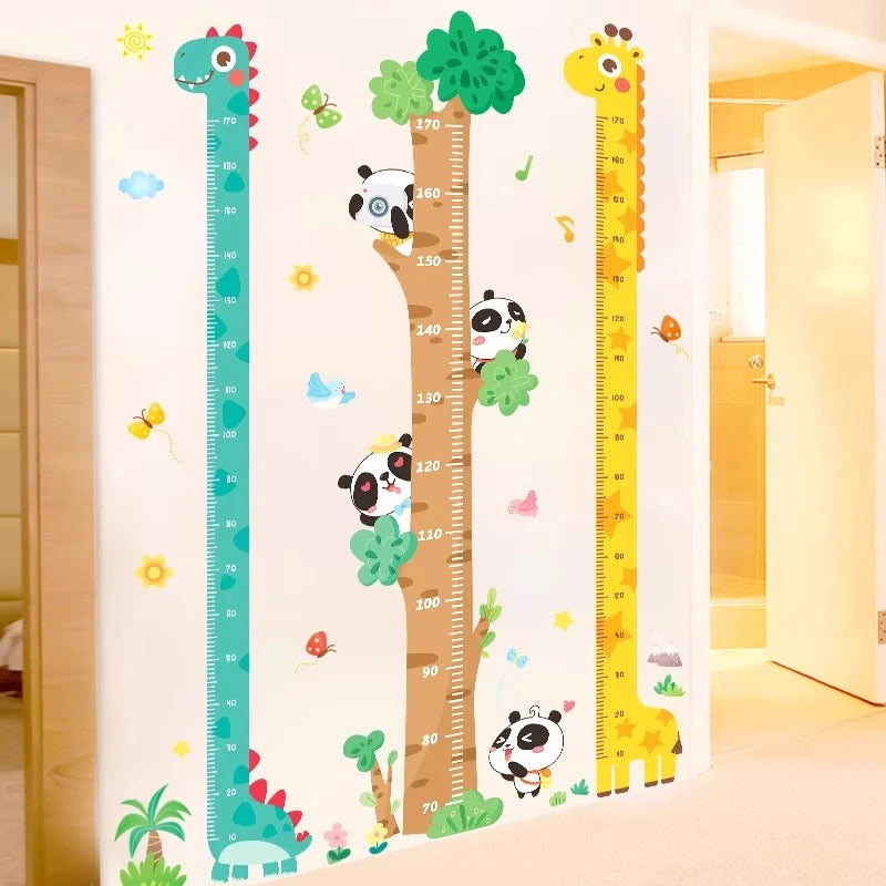 Removable Cartoon Kids Height Ruler Wall Sticker | Child Growth Measuring Chart