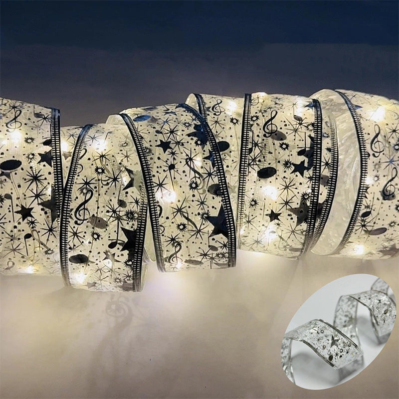 Christmas Star Ribbon Decorative Lights