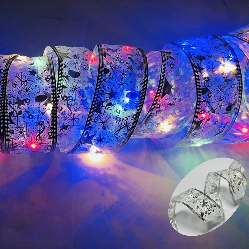 Christmas Star Ribbon Decorative Lights