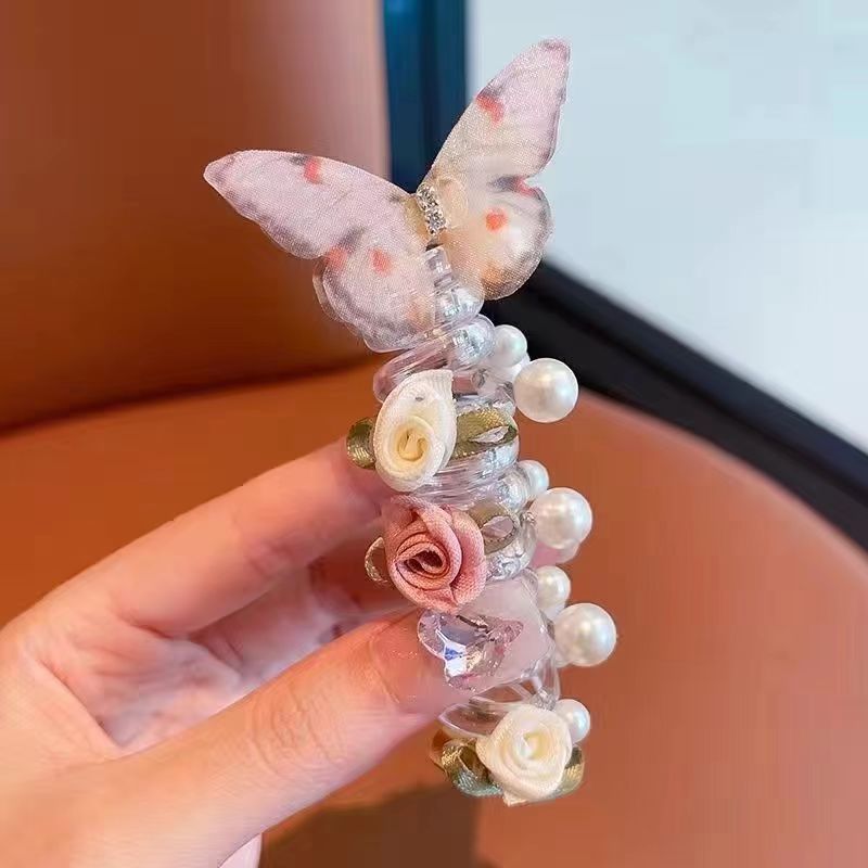 Sweet Butterfly Rose Hair Tie – Ponytail Holder & Hair Accessory