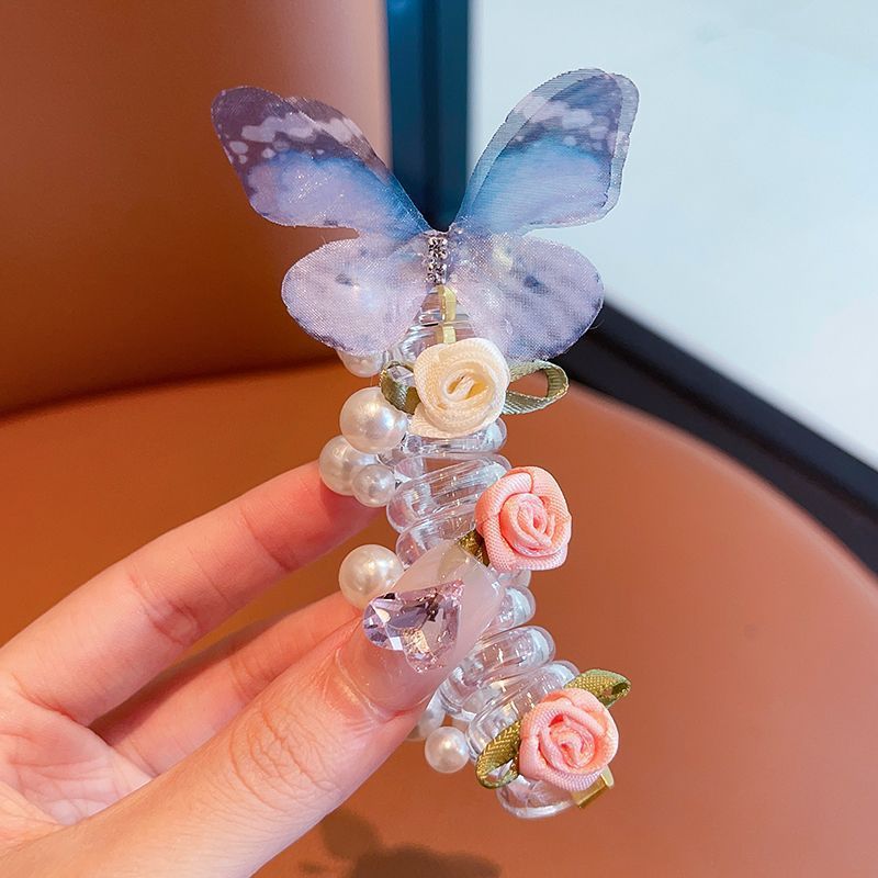 Sweet Butterfly Rose Hair Tie – Ponytail Holder & Hair Accessory