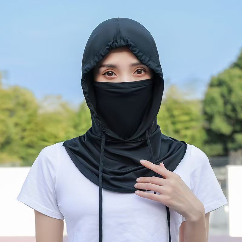 Ice Silk Breathable Neck Guard with Full Face Coverage Multi-Purpose Summer Sunscreen Hat