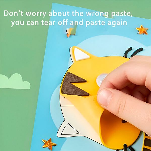 【12PCS】High-quality 3D sticker painting, children's craft materials kit, educational toy