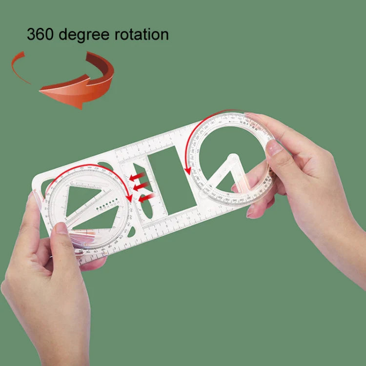 Multifunctional Geometry Ruler – Ideal for Math & Craftwork