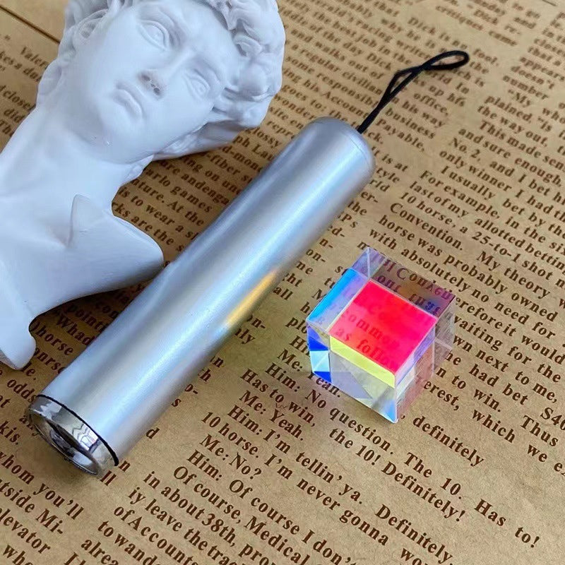 Prism Light Cube Colorful Refractive Electroplated Desktop Ornament
