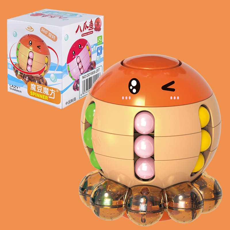 শিশুদের জন্য অক্টোপাস স্ট্রেস রিলিফ খেলনা ম্যাজিক বিন কিউব শিক্ষামূলক ধাঁধা খেলনা