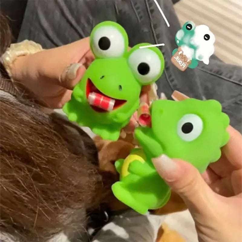 Tongue-Sticking Frog Squeeze Toy & Dinosaur Stress Reliever – Creative, Quirky, and Fun!