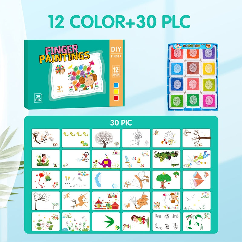 Children's Finger Painting Doodle Coloring Book