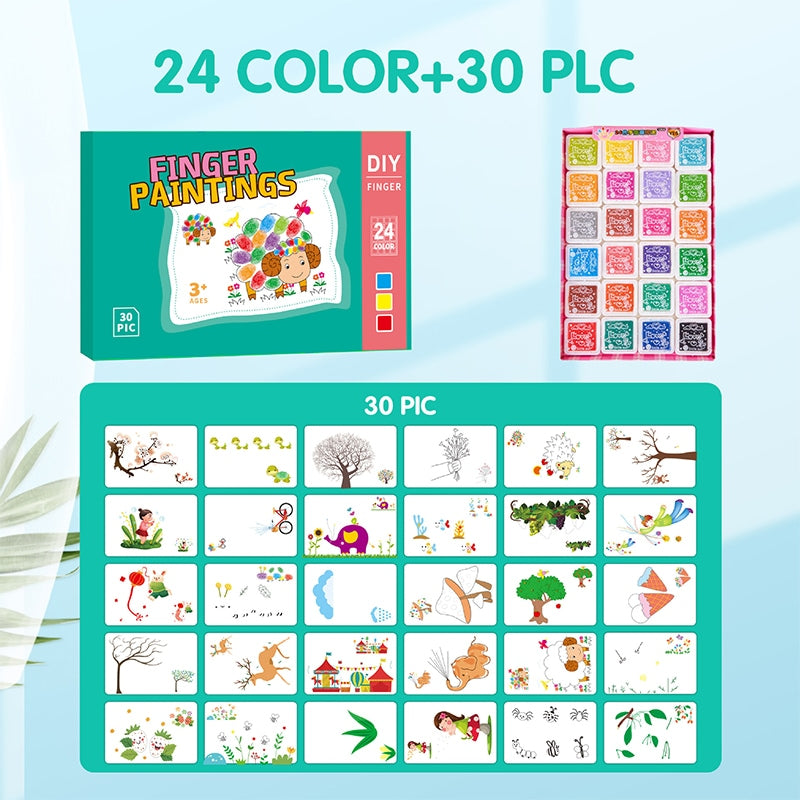 Children's Finger Painting Doodle Coloring Book