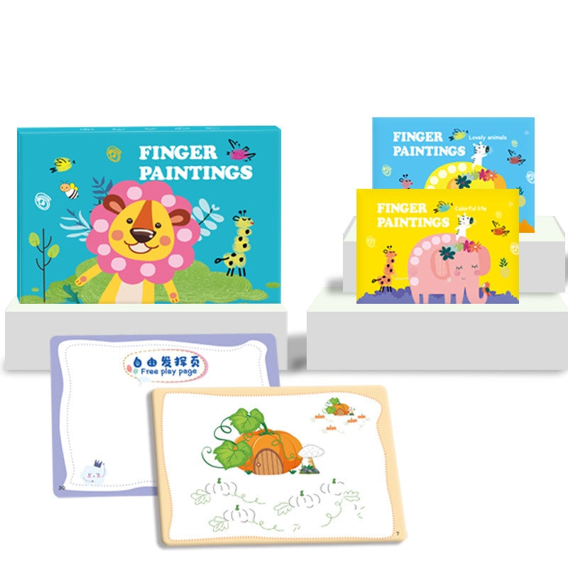 Children's Finger Painting Doodle Coloring Book