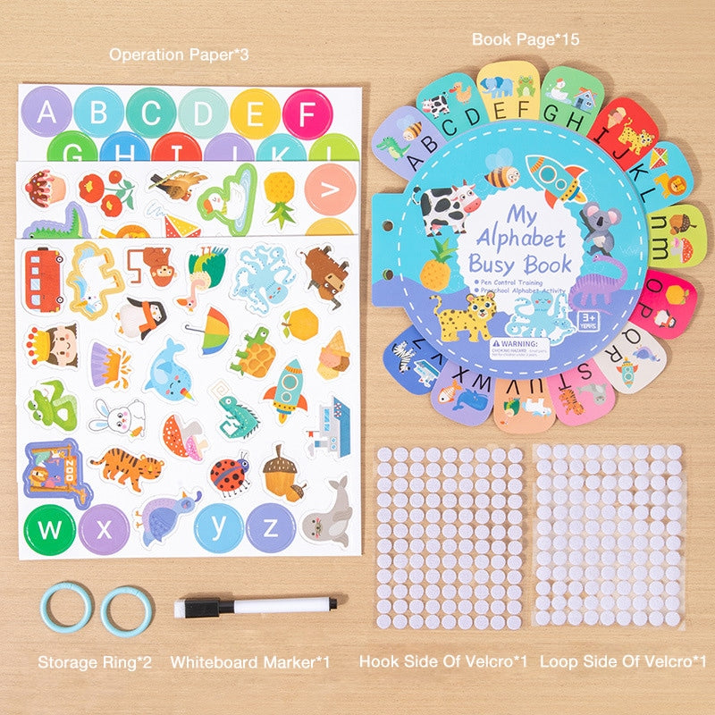 Children's Early Education Flashcards, Alphabet Recognition Quiet Book