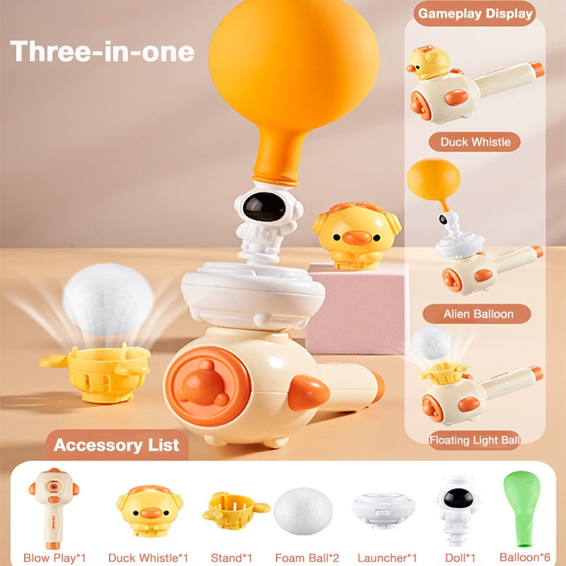 Blow Toy Children's Air Blowing Floating Ball - Lung Exercise, Breath Control Game, Sensory Integration Training Interactive Toy