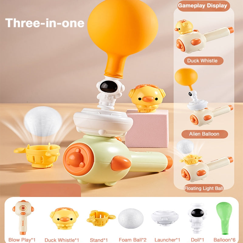 Blow Toy Children's Air Blowing Floating Ball - Lung Exercise, Breath Control Game, Sensory Integration Training Interactive Toy