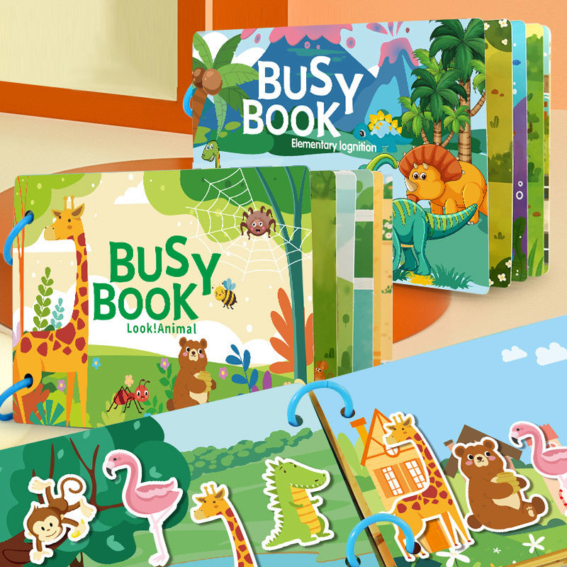 Montessori Busy Book for Toddlers – Sticker Learning Toy
