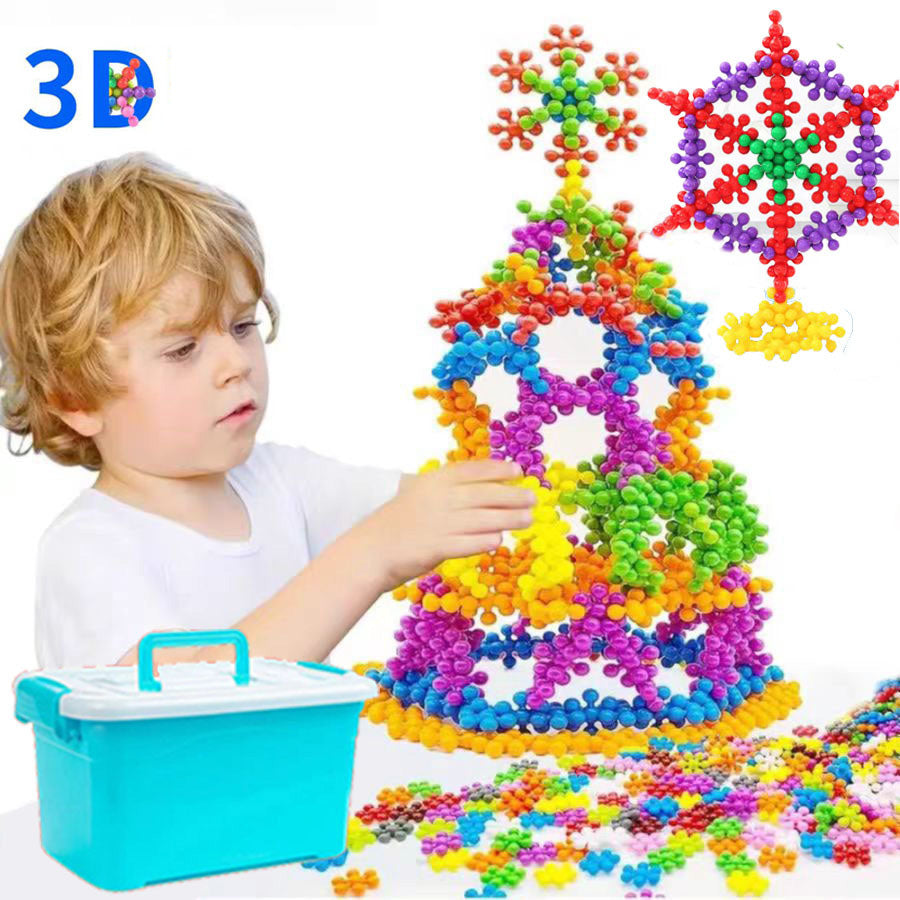 3D Plum Blossom Building Blocks – Educational Toy for Kids’ Focus