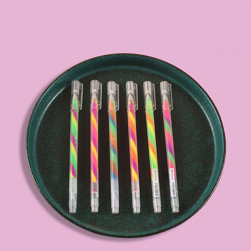 Gradient Rainbow Pen – 3 Colors, Stylish Gel Ink
